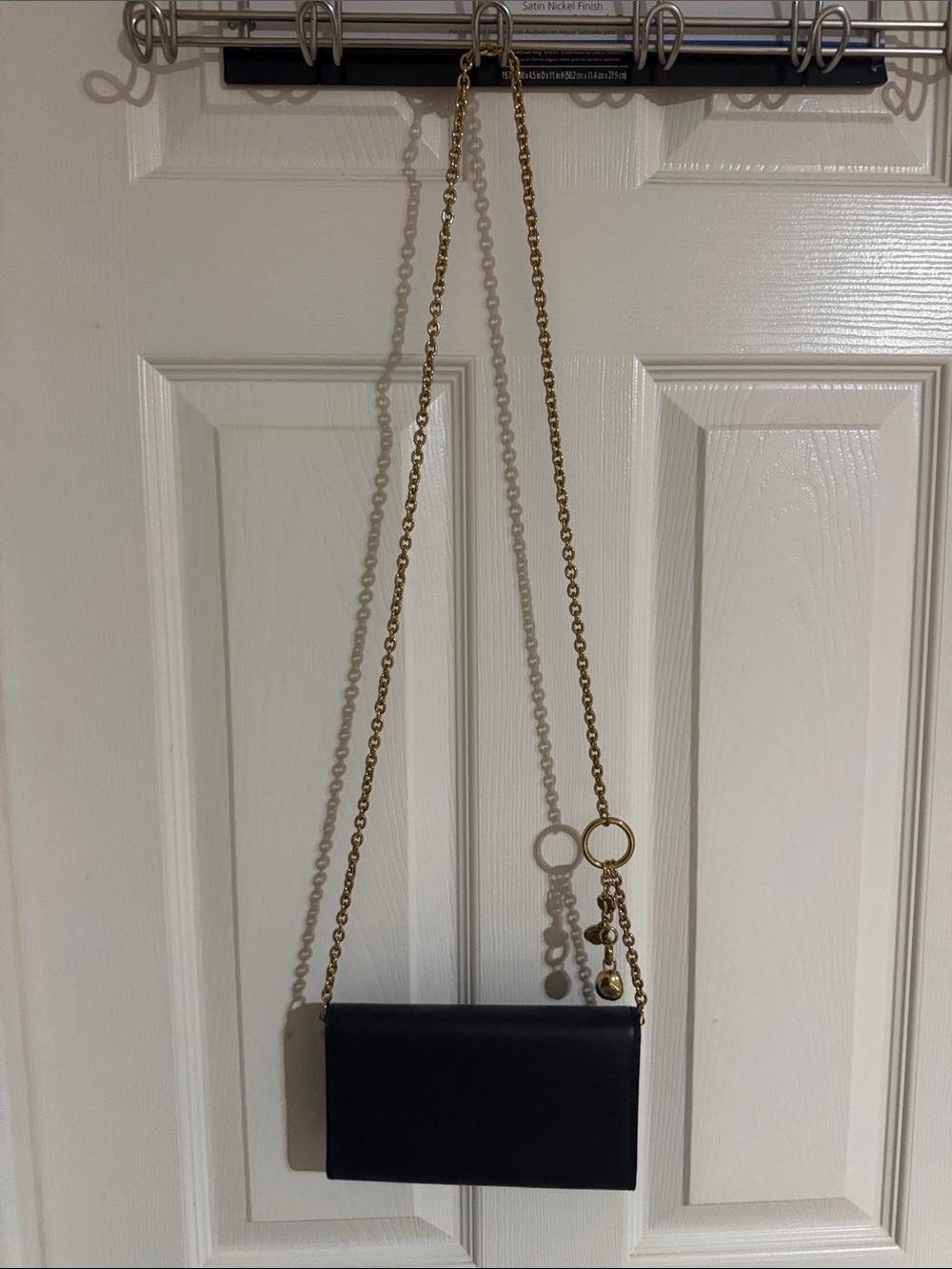 Madewell Black Crossbody Wallet with Gold Chain - Picture 2 of 4